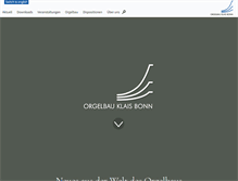 Tablet Screenshot of orgelbau-klais.com